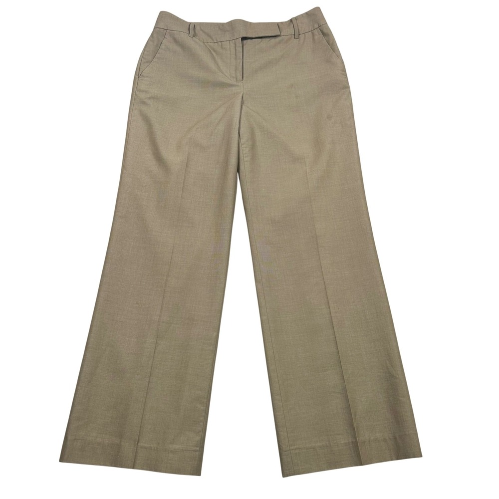 Ann Taylor Signature Fit Tan Khaki Wide‎ Leg Dress Pants Womens Size 6 Office